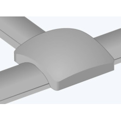 Распределительная коробка Efapel Серия 10 для напольного короба, ширина: 85, h=20, цвет: серый