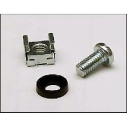 Комплект крепежа Hyperline, винт, шайба, гайка, для шкафов и стоек, CNS-M6-16