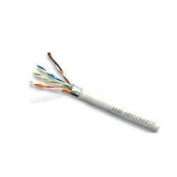 Кабель витая пара AMP, F/UTP, 4 пар., кат. 5е, d 6,2 мм , AWG24, PVC, 305м, катушка в коробке, цвет: белый