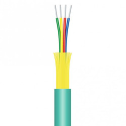 Кабель волоконно-оптический Teldor, Tight Buffer, 4хОВ, OM3 50/125, HFFR, внутри зданий, цвет: голубой