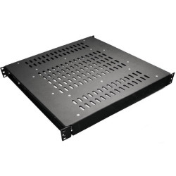 Полка Canovate, перфорированная, стационарная, 1U, 483х1000 (ШхГ), нагрузка до 100 кг, для шкафов и стоек Canovate, цвет: чёрный