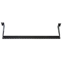 Организатор коммутационных шнуров Lanmaster, 19HU, глубина 100 мм, горизонтальный, только с патч-панелями LANMASTER модели 2010 года, цвет: чёрный