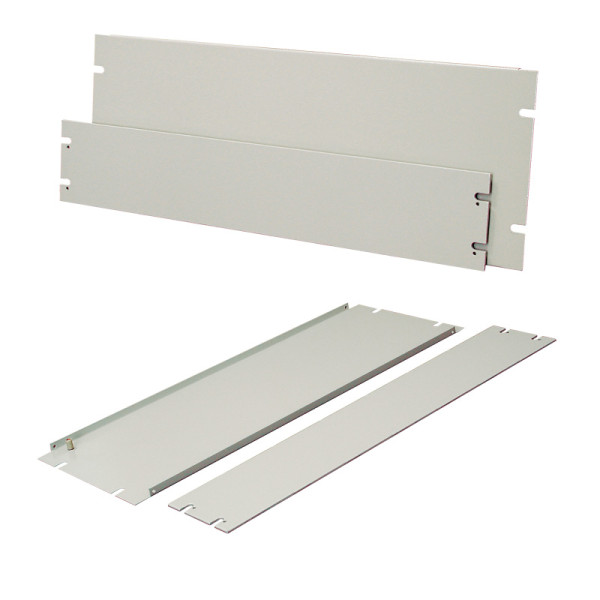 Фальш-панель Zpas, неперфорированная, 19, 4HU, плоская, сталь, цвет: серый