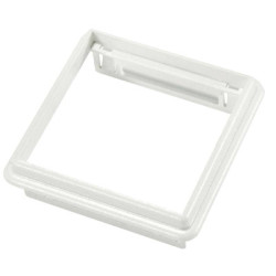 Рамка AMP, 1х универсальный, 50х50, 50x50, плоская, цвет: белый