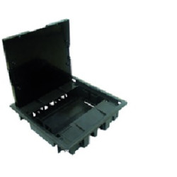 Напольный люк на 16 модулей под мягкое покрытие ,(8 розеток 45х45мм), антрацит (83008 CAT) Efapel