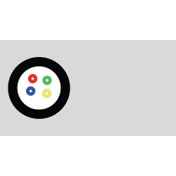 Кабель волоконно-оптический Eurolan, Tight Buffer, 16хОВ, OM3 50/125мм, LSZH-FR, d 8, цвет: чёрный