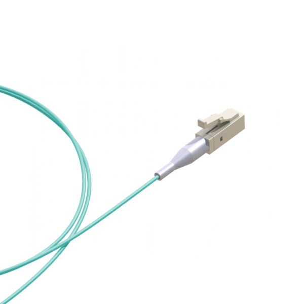 Предоконцованные волокна (pigtail) Hyperline, LC (MM), OM3 50/125, 1м, бежевый хвостовик, цвет: голубой