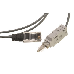 Шнур коммутационный телефонный Nexans, неэкр., LSA/RJ45, пар: 1, PVC, 1.5м, серый