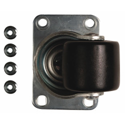 Ролики Siemon, нагрузка до 1400 кг, для шкафов VersaPOD, цвет: чёрный, 4 шт. в комплекте