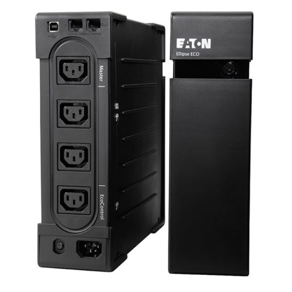 ИБП Eaton EL, 800ВА, USB кабель в комплекте, линейно-интерактивные, напольный, 81х235х263 (ШхГхВ), 230V, 6U, однофазный, Ethernet, (EL800USBIEC)