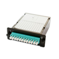 Кассета MPO Nexans LANmark-OF MPO, Low Loss, 12хОВ, LC (MM), OM4 50/125, цвет: чёрный