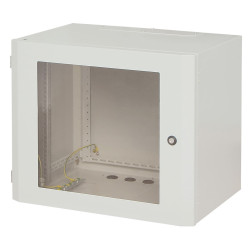 Шкаф телекоммуникационный настенный Zpas SWJ, 19, 4U, 248х600х300 (ВхШхГ), дверь: стекло, сварной, цвет: серый