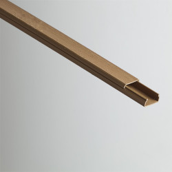 Кабель-канал Рувинил 20х10, без перегородок, с крышкой, коричневый