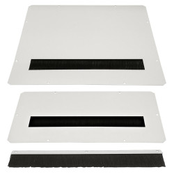 Заглушка Zpas, неперфорированная, с щеточным вводом, 250х420 мм, для шкафов Zpas, сталь, 1 шт, цвет: серый