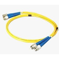 Коммутационный шнур оптический NTSS Tight Buffer, Duplex FC/FC, OS1 9/125, PVC, 10м, чёрный хвостовик, цвет: жёлтый