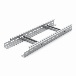 Лестничный лоток DKC, трубчатый борт, усиленный, перфорированный, 200х50х3000 (ШхВхД), толщина: 1,5 мм, сталь, м. Сендзимира