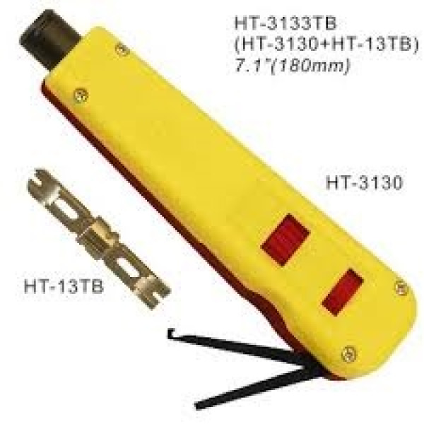 Инструмент для заделки проводников Hyperline, в комплекте нож HT-13TB, (HT-3133TB)